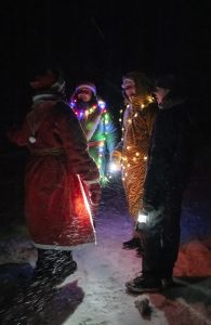 Kuva joulupolun tunnelmista