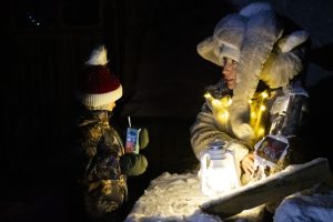 Kuva joulupolun tunnelmista