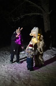 Kuva joulupolun tunnelmista