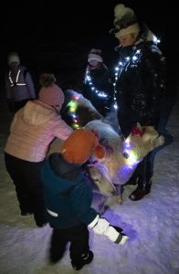 Kuva joulupolun tunnelmista