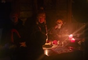 Kuva joulupolun tunnelmista