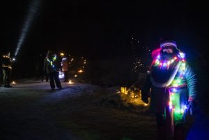 Kuva joulupolun tunnelmista