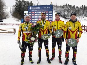 N Vöyrin SM-hiihtojen parisprintin Pohti SkiTeamin menestyjät kuva kauko tikkanen