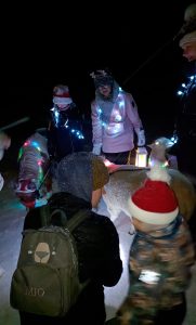 Kuva joulupolun tunnelmista