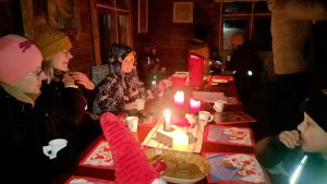 Kuva joulupolun tunnelmista