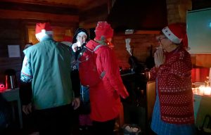 Kuva joulupolun tunnelmista