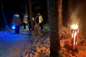 Kuva joulupolun tunnelmista