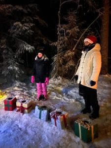 Kuva joulupolun tunnelmista